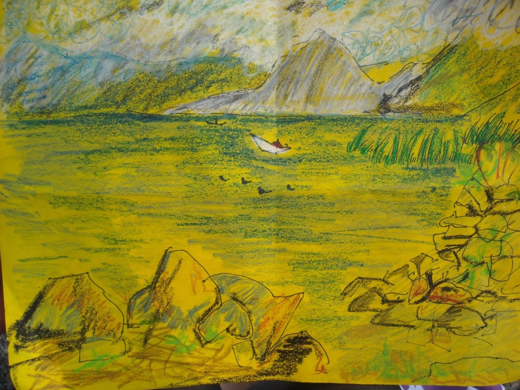 A drawing of Lake Atilan